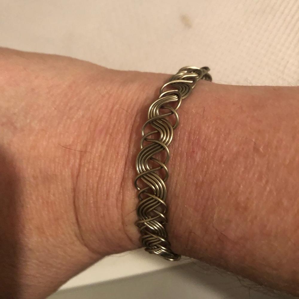 Handmade Stainless Steel Wire Woven Bracelet- 676 $30 or $25 w/offer